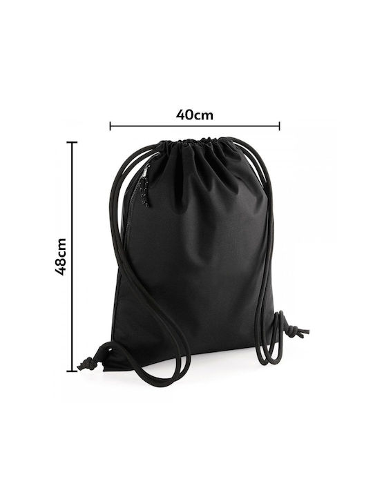 Shit Happens Backpack Bag Gymbag Black Pocket 40x48cm & Thick Cords