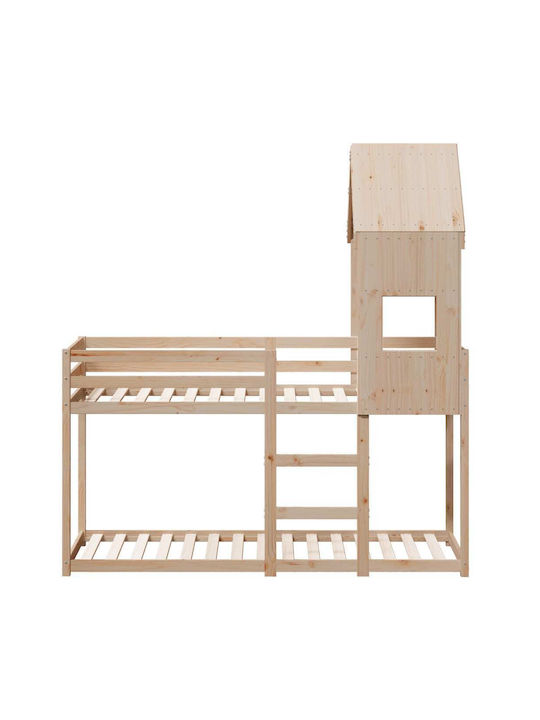 Kinderbett Koje Einzeln Beige für Matratze 90x190cm