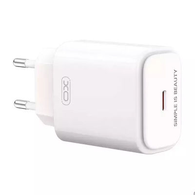 XO Charger Without Cable with USB-C Port 20W Power Delivery Whites (L90B)