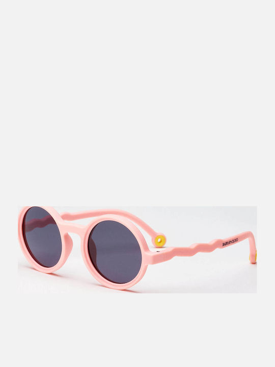 Baby Cloud Wavy Στρογγυλά Παιδικά Γυαλιά Ηλίου με Polarized Φακό Coral Pink για 3-6 Ετών