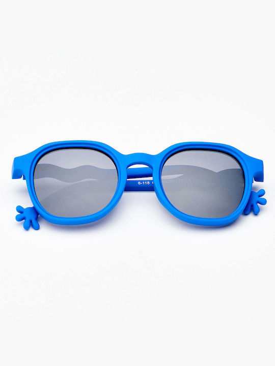 Baby Cloud Wavy Τετράγωνα Παιδικά Γυαλιά Ηλίου με Polarized Φακό Palm Blue για 2-5 Ετών