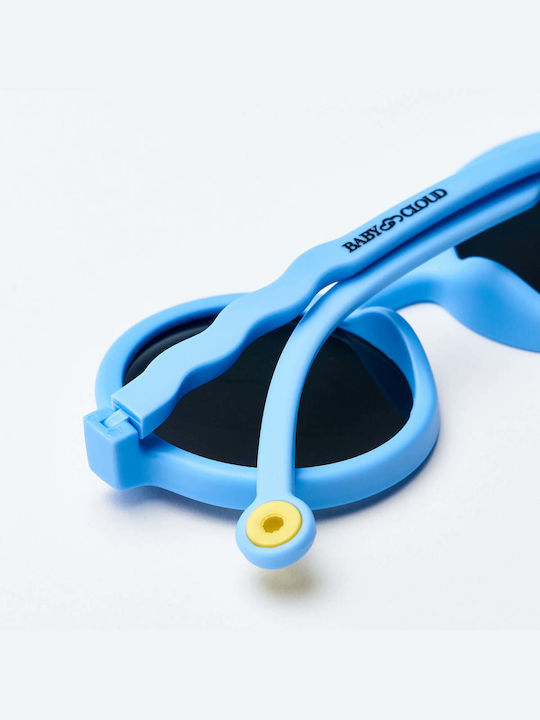 Baby Cloud Wavy Στρογγυλά Παιδικά Γυαλιά Ηλίου με Polarized Φακό Sky Blue για 3-6 Ετών