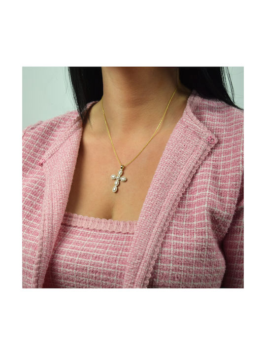 Xrisokosmima Women's Gold Cross 14K with Chain