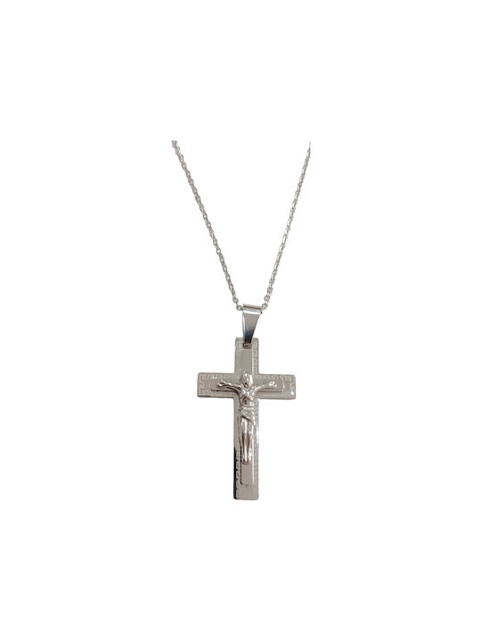 One Men's Cross from Steel with Chain