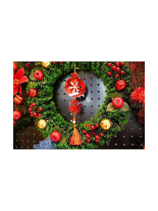 Ornament suspendat Om de zăpadă Roșu 28x10buc