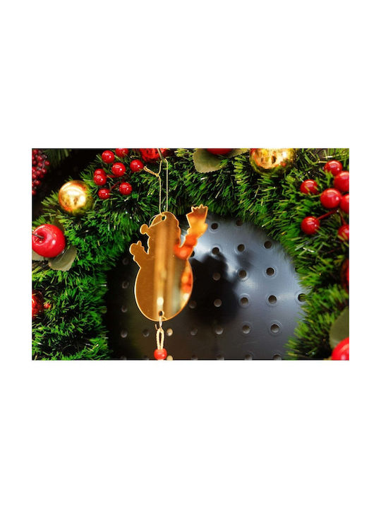 Hängender Schneemann Ornament Gold 23x10cm