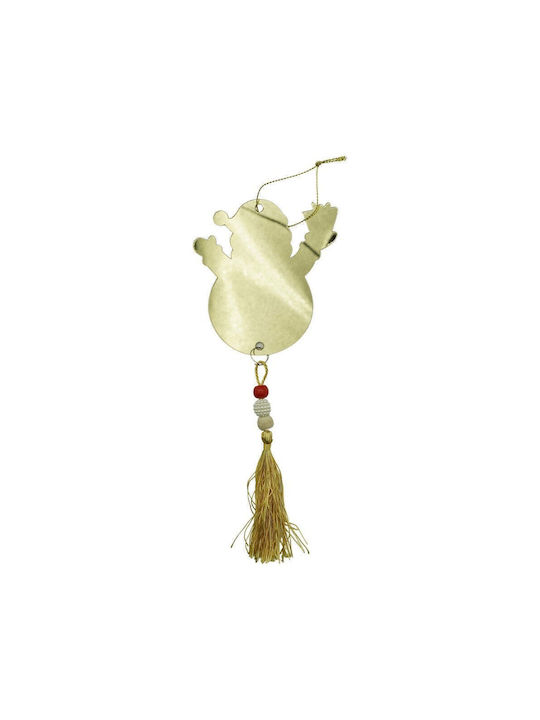 Hängender Schneemann Ornament Gold 23x10cm