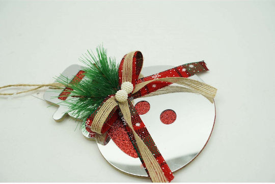 Hängender Schneemann Ornament Weiß 17x14cm