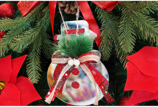 Hängender Schneemann Ornament Weiß 17x14cm