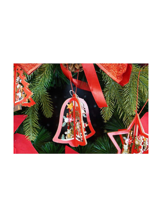 Ornament suspendat cu pantaloni evazati Din lemn Multicolor 9.5x10.5buc