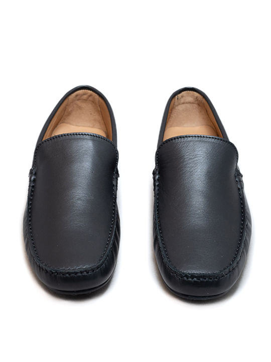 Sider Collection Men's Leather Moccasins Black