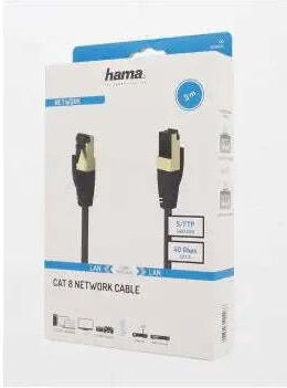 HAMA S/FTP Кат.8 (40Gbps) Мрежов Кабел Ethernet 3м Черен