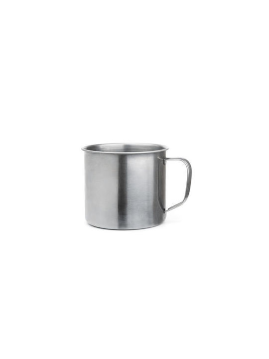 Tasse Metallisch mit Deckel Silber 300ml 1Stück