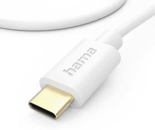 HAMA USB 2.0 Кабел USB-C Мъжки - USB-C 60W Бял 1м 00201590