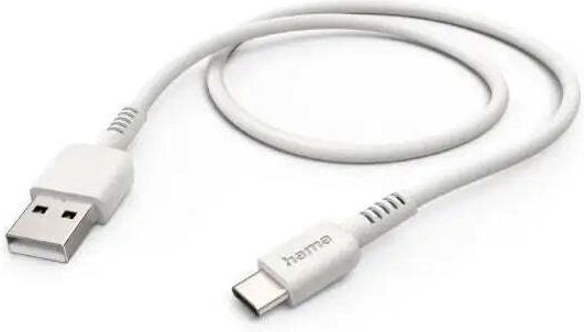 HAMA USB 2.0 Кабел USB-C Мъжки - USB-A Бял 1м 00187281