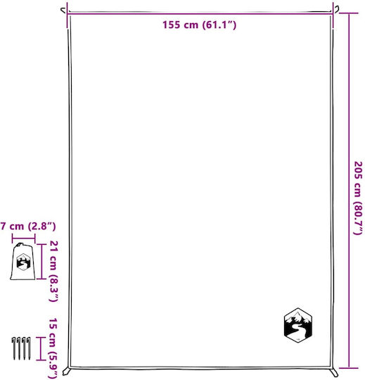 vidaXL Bettdecke 155x155cm in Grün Farbe