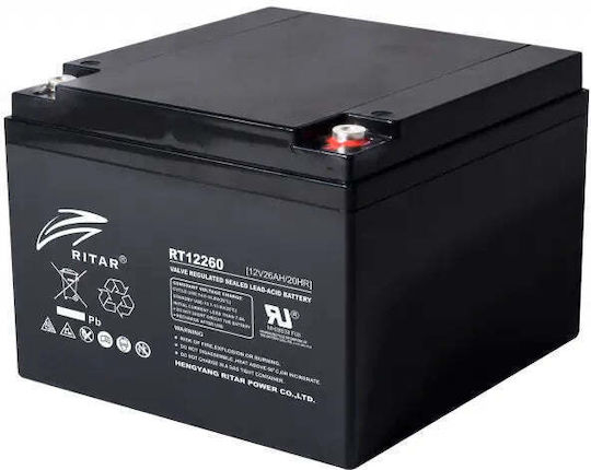 Ritar Батерия UPS с Капацитет 26Ах и Напрежение 12V 1бр