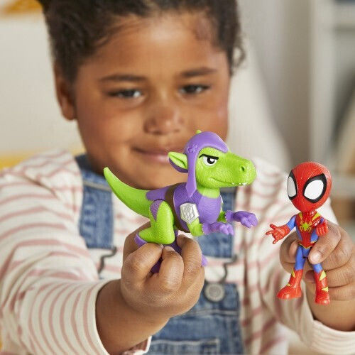 Action Figure Spidey And His Amazing Friends Spider-Man Spidey And Goblin Raptor 10cm.