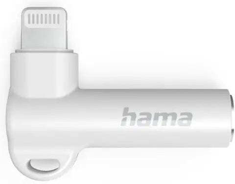 Hama Lightning Adapter 3.5mm Jack Aux Adapter 90° White