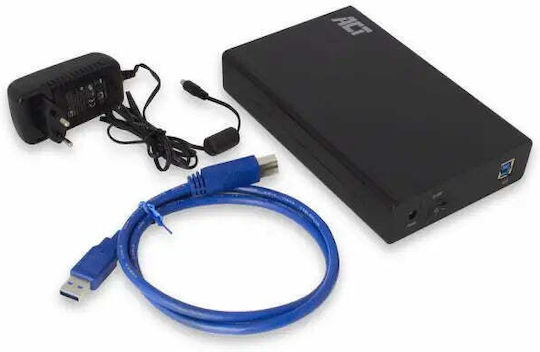 Carcasă pentru hard disk Act Ac1405 3.5" SATA USB 3.1 Gen1 USB 3.0, negru