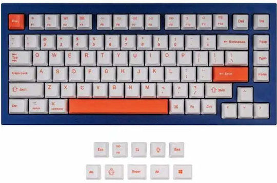 Keychron Orange 92-keycap Set Pbt Dye-sub Us Layout Mechanical Keyboard