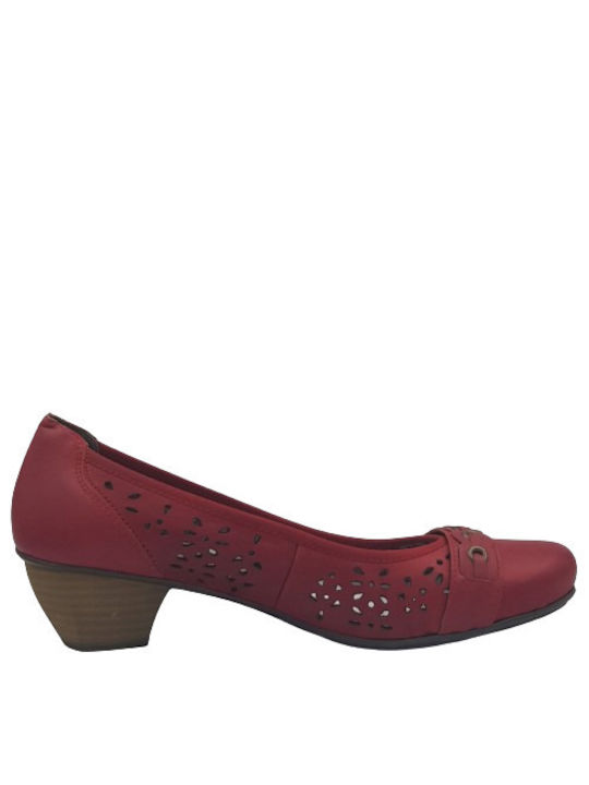 Rieker Anatomic Leather Red Heels