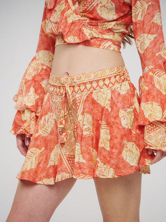 Ble Resort Collection Γυναικείο Σορτσάκι Παραλίας Πορτοκαλί