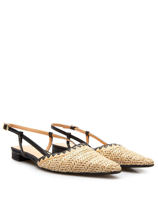 Labrini Mules mit Absatz in Beige Farbe