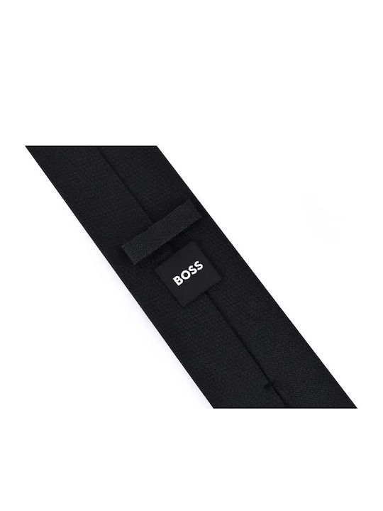 Boss Men's Tie Silk Printed in Black Color