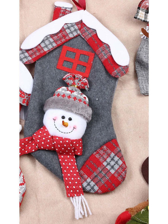 Christmas Decorative Gray Socks L30xW15cm
