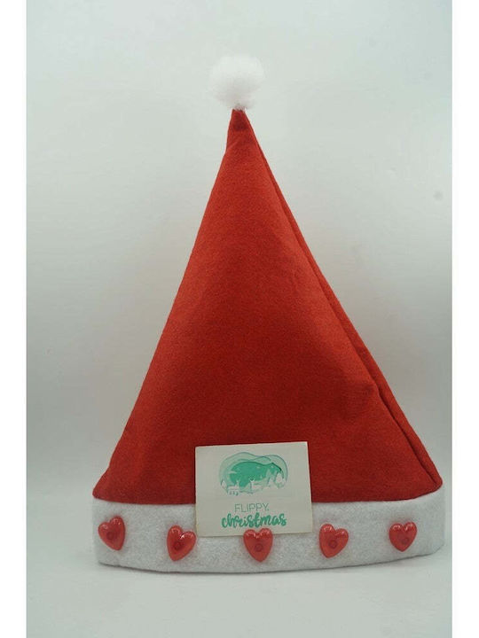 Weihnachts-Kappen Rot mit Muster Weihnachtsmann