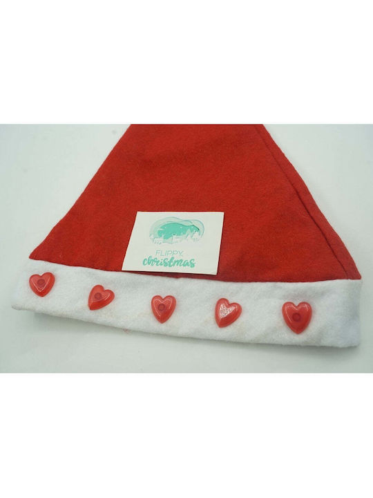Weihnachts-Kappen Rot mit Muster Weihnachtsmann