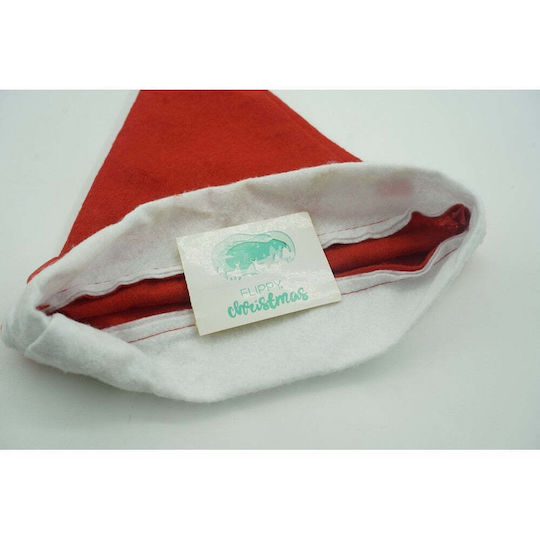 Christmas Caps Red with Pattern Santa Claus