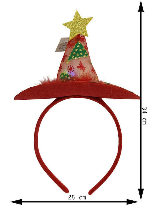 Accesorii de Crăciun Benzi pentru cap Roșie cu Model Stele