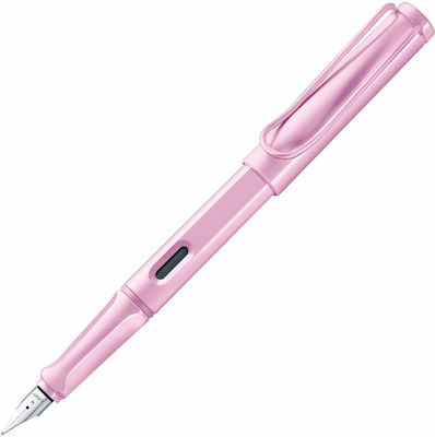 Lamy Safari Calligraphy Pen Medium Pink made of Steel with Blue Ink