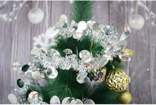 Weihnachtliche Girlande Plastik Silber 200x11cm 1Stück