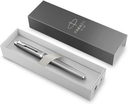 Parker Writing Pen Medium Gray made of Brass with Blue Ink