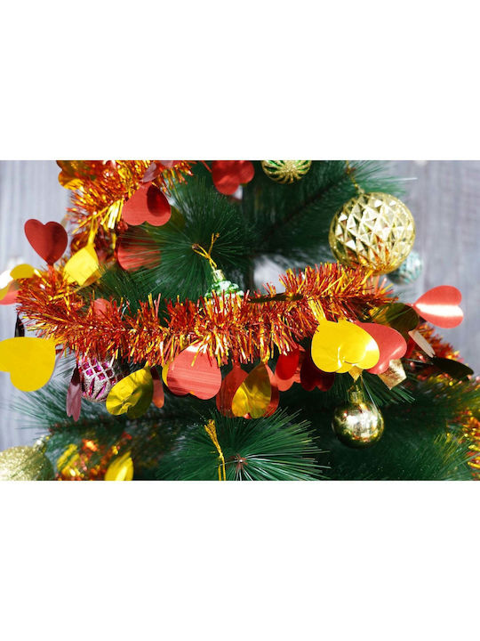 Weihnachtliche Girlande Plastik Rot 200x9cm 1Stück