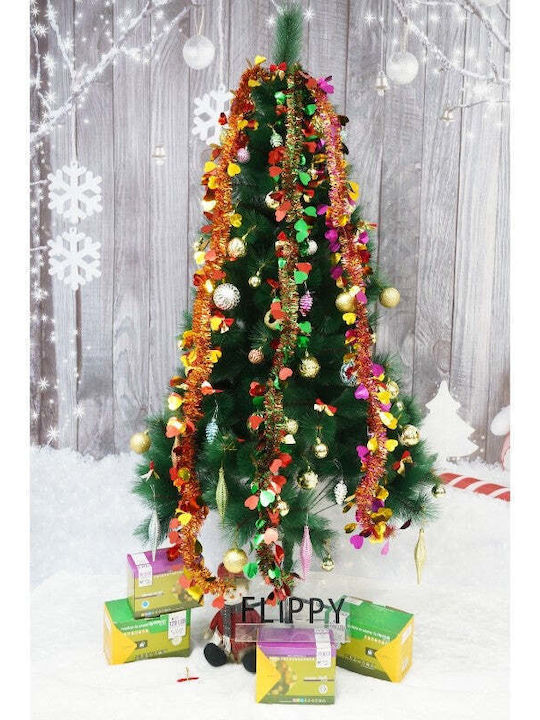 Weihnachtliche Girlande Plastik Rot 200x9cm 1Stück