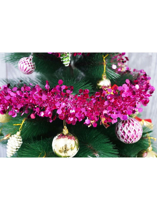 Weihnachtliche Girlande Plastik Rosa 200x9cm 1Stück