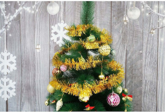 Weihnachtliche Girlande Plastik Gold 200x7cm 1Stück