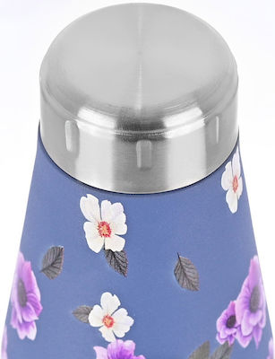 Estia Travel Flask Save the Aegean Reciclabil Sticlă Termos Oțel inoxidabil Garden Blue Estia 500ml