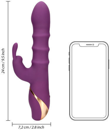Shots Δονητής Rabbit 24cm Μωβ