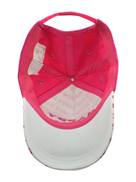 Brims and Trims Παιδικό Καπέλο Jockey Υφασμάτινο Ροζ