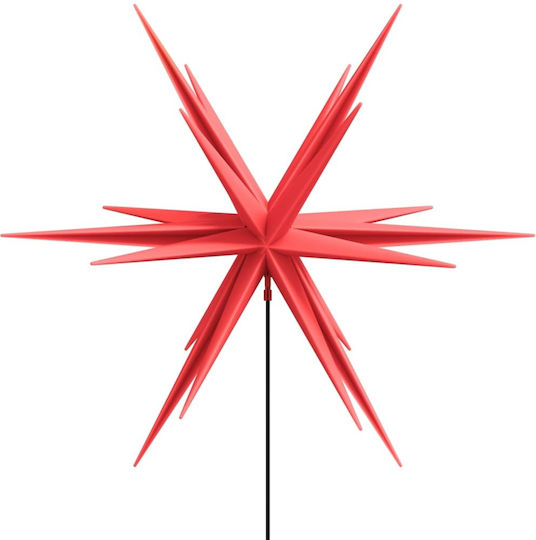 vidaXL Weihnachtliche Dekorative Sterne Metallisch Rot 26.5x35cm 3Stück