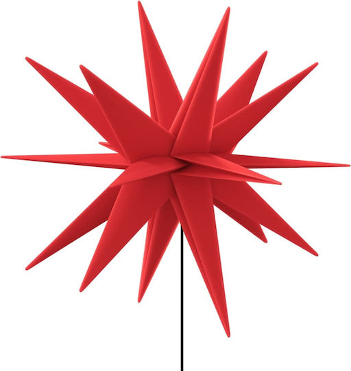 vidaXL Weihnachtliche Dekorative Sterne Metallisch Rot 26.5x35cm 3Stück