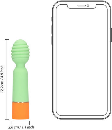 Shots Ribbed Vibrator Grün