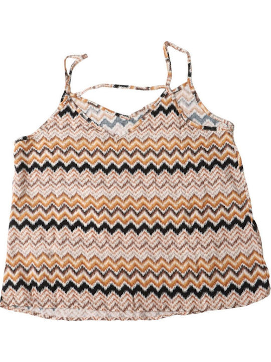 Only Life Bluse Braun-Schwarz