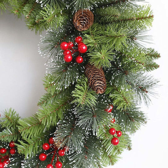 Crăciun Decorativ Coroană de flori cu Diametru 60cm.