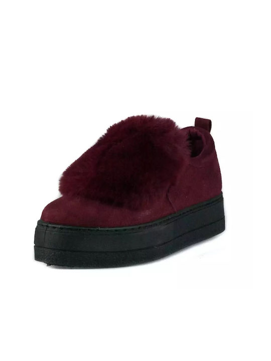 G+ Footwear Loafers Women's Slip-Ons Red